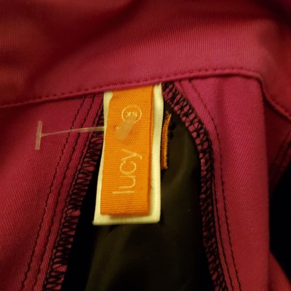 Lucy magenta/black Windbreaker Warm-up Jacket XS - Picture 7 of 8